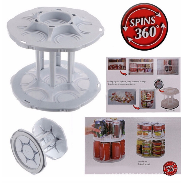 Plastic Beverage Beer Soda Can Storage Organizer Holder Kitchen Fridge Pantry Space Saver