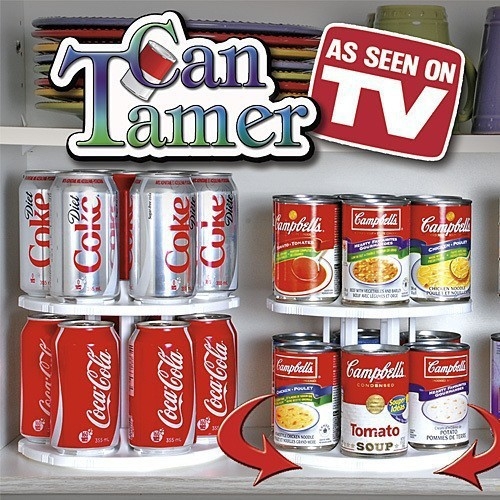 Plastic Beverage Beer Soda Can Storage Organizer Holder Kitchen Fridge Pantry Space Saver