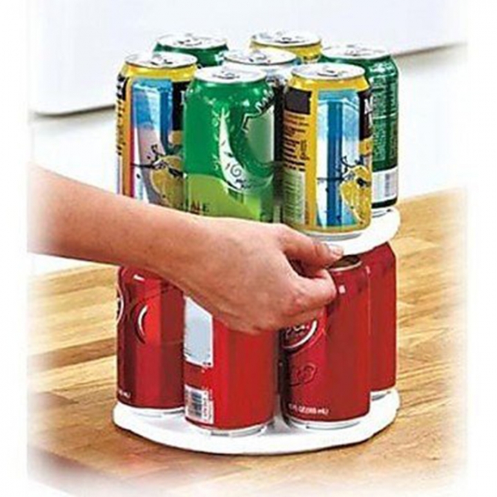 Plastic Beverage Beer Soda Can Storage Organizer Holder Kitchen Fridge Pantry Space Saver