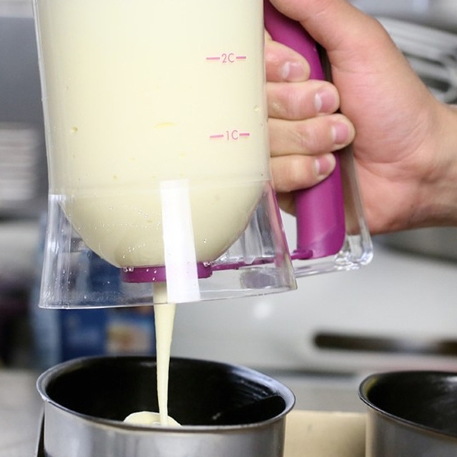 Baking Tool Cake Dough Dispenser Cupcake Funnel Batter Dispenser Valve Measuring