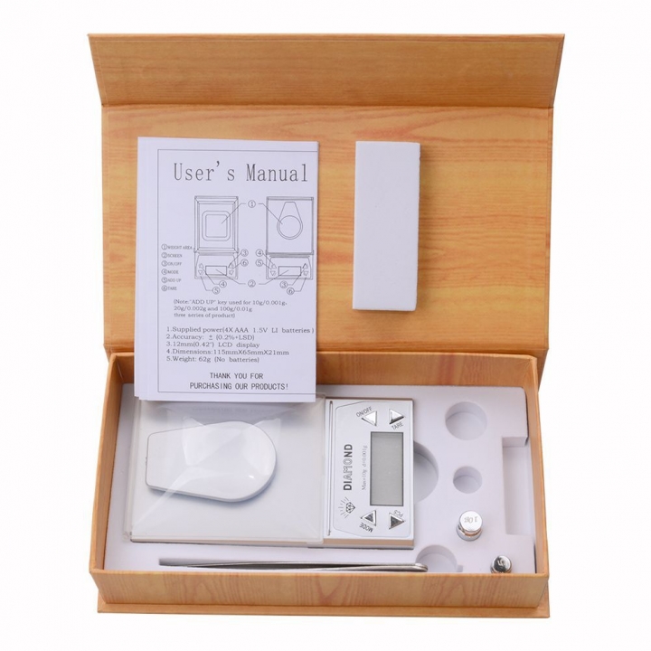 10 Grams High Precision 10g/0.001g Electronic Tianping Jewelry Scale Pocket Scale Gold Scale Weights