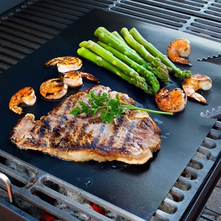 BBQ Grill Mat Teflon Heat Resistant Thick Roast Mat Baking Liners Barbecue Sheet  Kitchen Restaurant Supplies