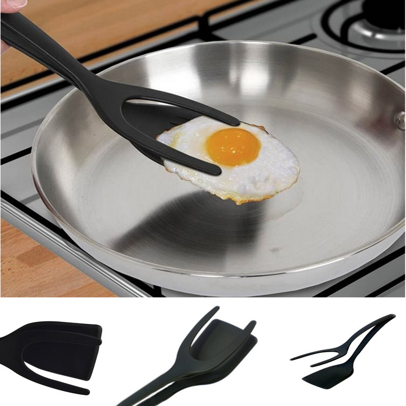 Pancake Spatula Toast Omelette Overturned Silicone Omelet Spatula Fried Egg Clip Fried