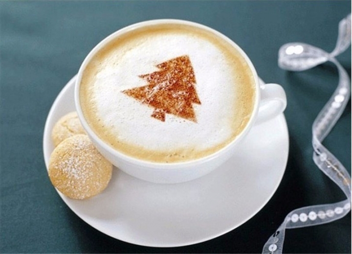 16 Pcs Coffee Drawing Cappuccino Mold Fancy Natie Printing Model Coffee Foam Spray Cake Tools