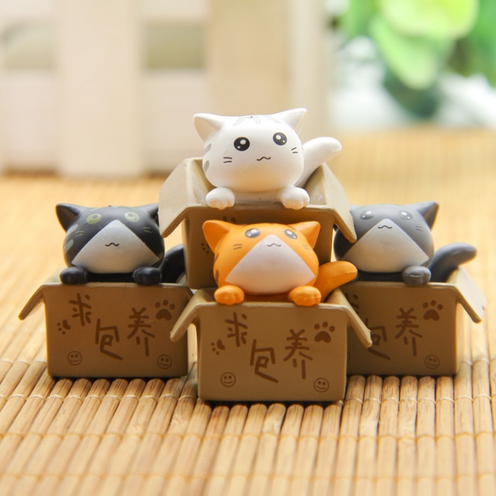 Super cute Cats DIY landscaping Micro landscape Potted plants gardening decoration