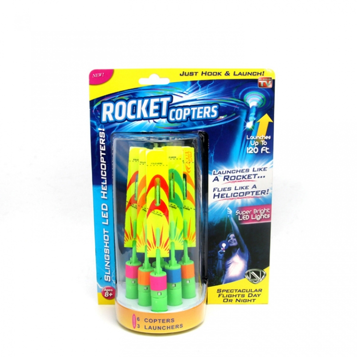 Catapult Flying Arrow Lighting Toy Mini Launcher Fluorescent Bamboo Dragonfly Catapult