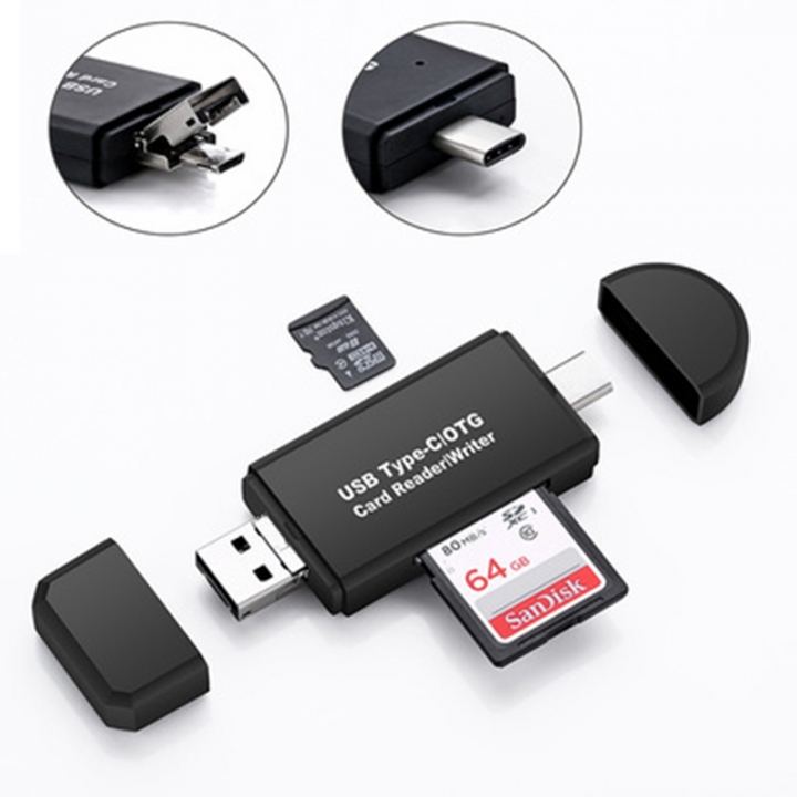 3 In 1 OTG Card Reader High-speed USB2.0 Universal OTG TF/SD for Android Computer Extension Headers