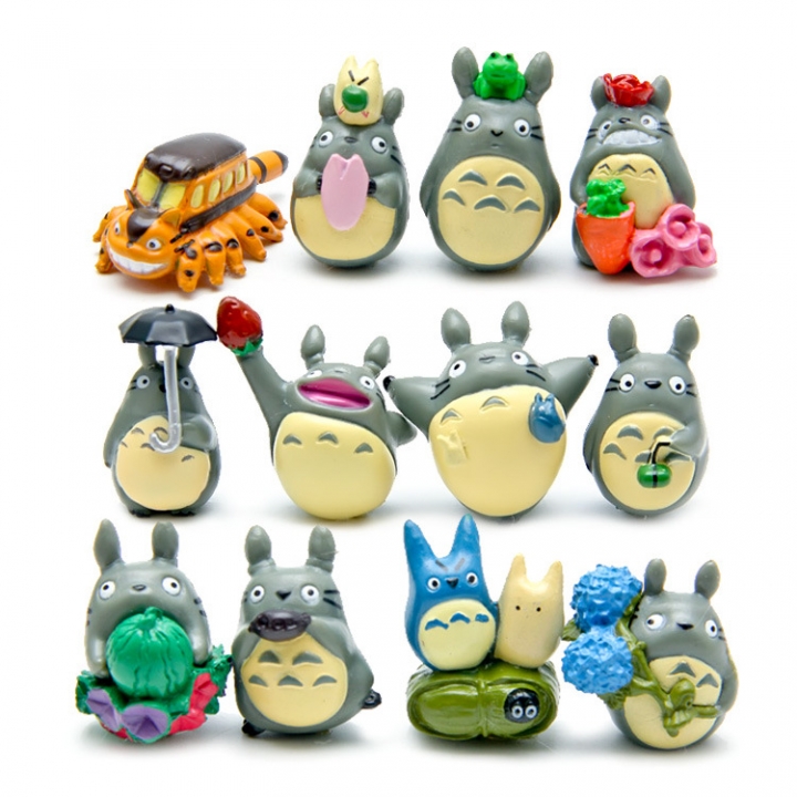 12 Totoro Decoration Hayao Miyazaki Totoro Doll Succulents plant Landscaping Doll