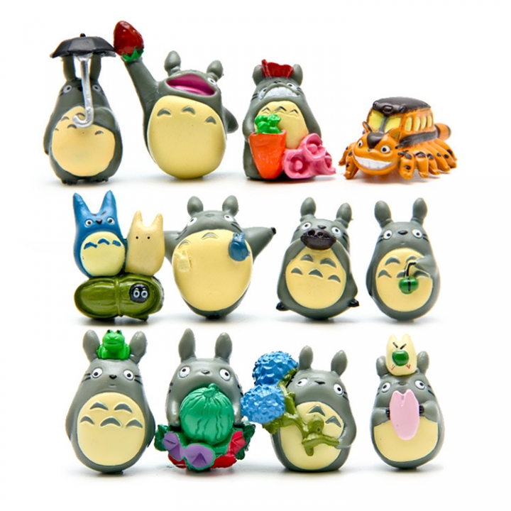 12 Totoro Decoration Hayao Miyazaki Totoro Doll Succulents plant Landscaping Doll