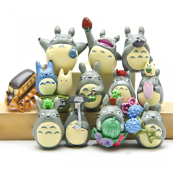 12 Totoro Decoration Hayao Miyazaki Totoro Doll Succulents plant Landscaping Doll