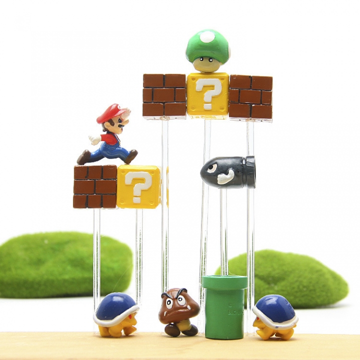 Groceries Classic Landscaping Super Mario Bullet Mushroom Turtle Wall Well DIY Hand Landscaping doll