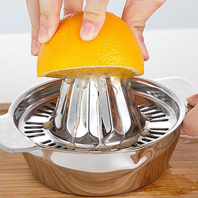 Handhold Orange Lemon Juice Maker Stainless Steel Manual Squeezer Press Squeezer Citrus Juicer
