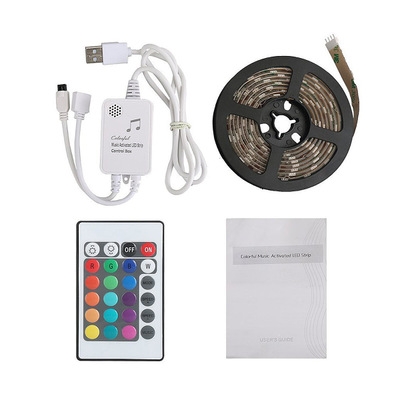 TV Background Music light Strip Music rhythm Induction light strip USB 2 Meters led Soft light