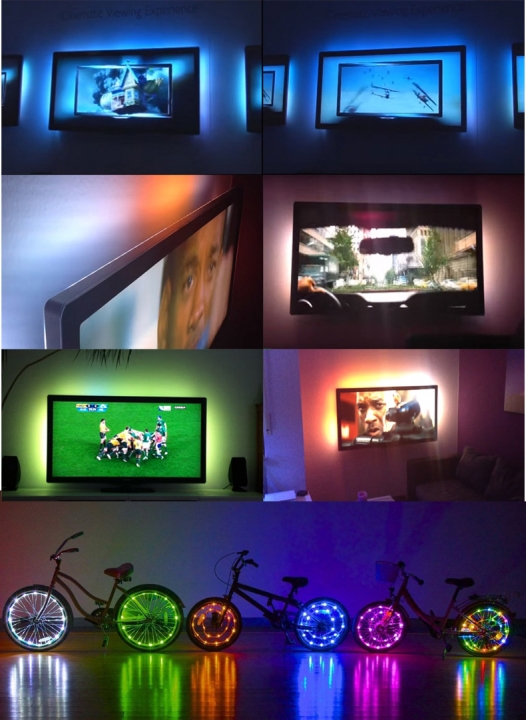 TV Background Music light Strip Music rhythm Induction light strip USB 2 Meters led Soft light