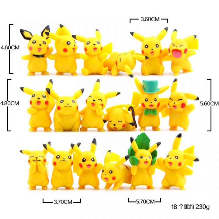 18 Models Pocket Elf Pikachu Hand DIY Wild Gardening Micro landscape Succulents Landscaping Doll