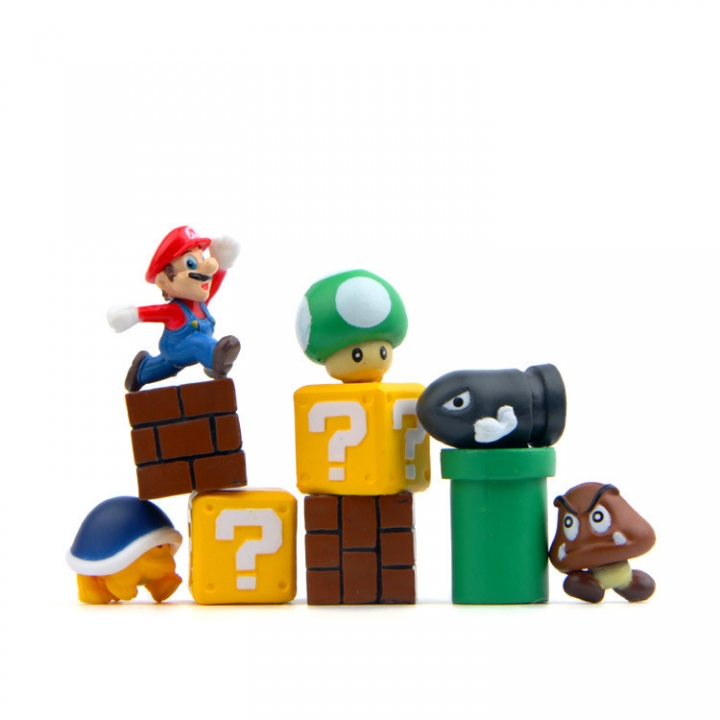 10 Models Super Mario Bullet Mushroom tortoise Wall well DIY Hand Aquarium Landscaping Doll