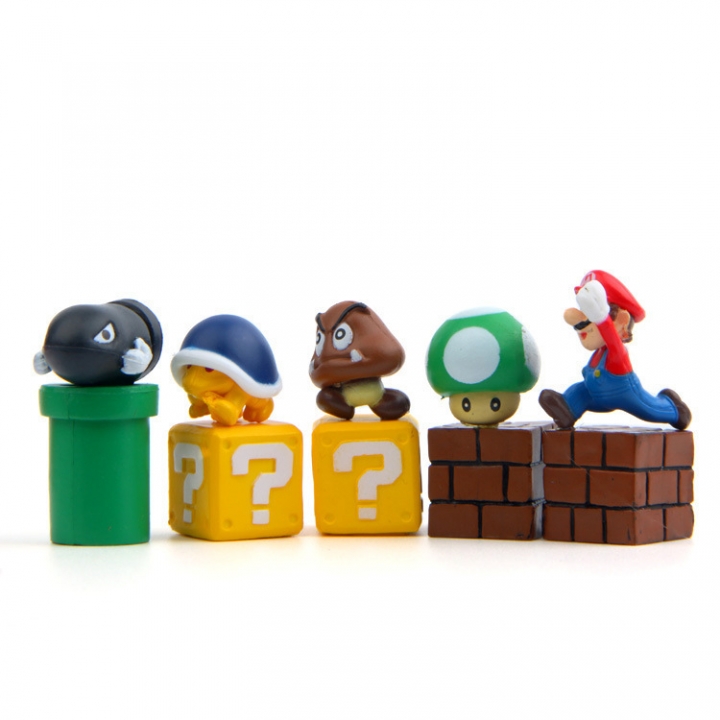 10 Models Super Mario Bullet Mushroom tortoise Wall well DIY Hand Aquarium Landscaping Doll