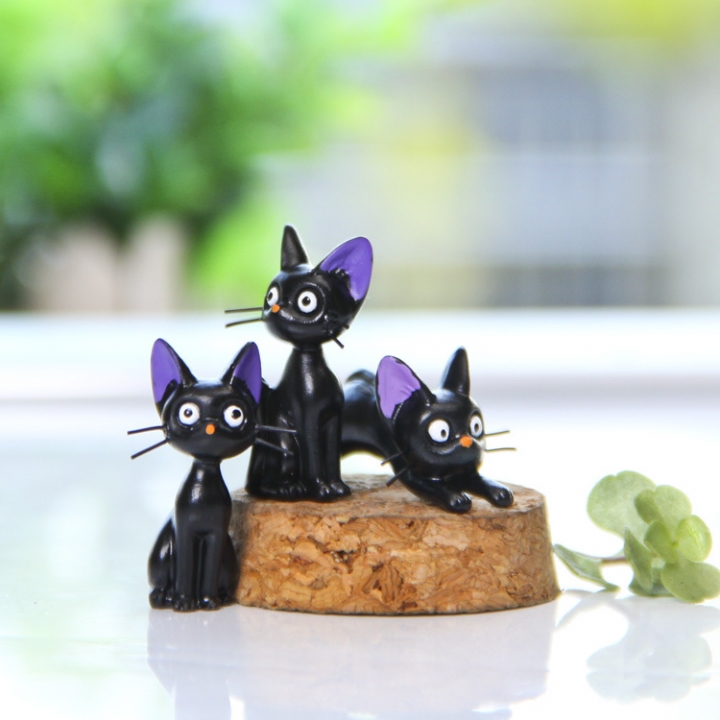 Black cat Jiji cat Hand DIY Wild Micro landscape Gardening Succulents Landscaping Doll