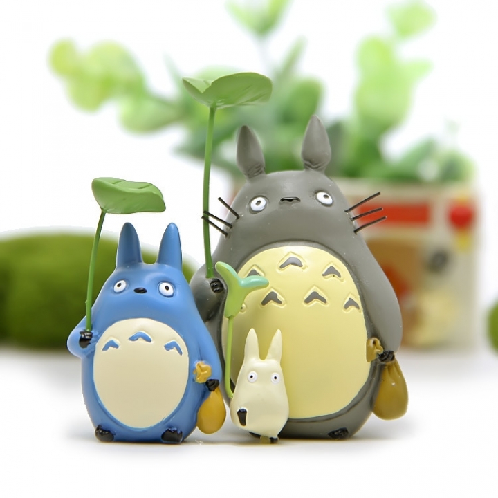 Jili cat Hand Take the leaves Cloth bag Totoro DIY Micro landscape Succulents Landscaping Doll
