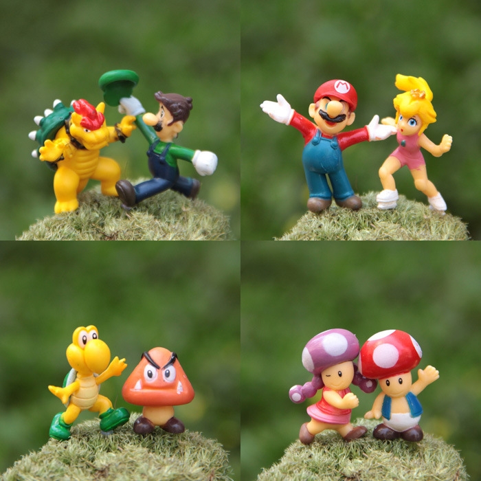 Super Mary Mario Life Version Diy Wild Hand Micro landscape Gardening Succulents Landscaping Doll