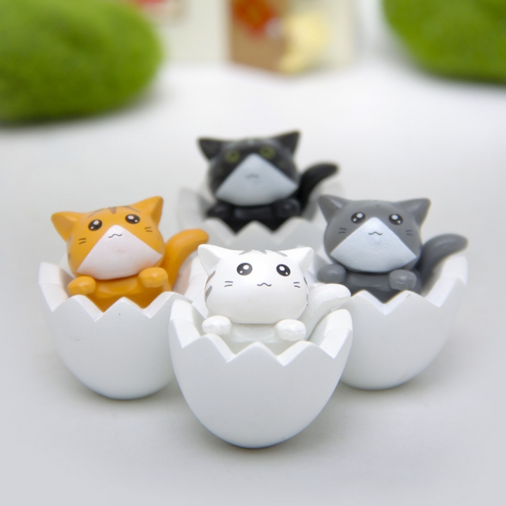 Year of the Rooster Moe eggshell Cat Hand Diy Micro landscape Gardening Landscaping Doll