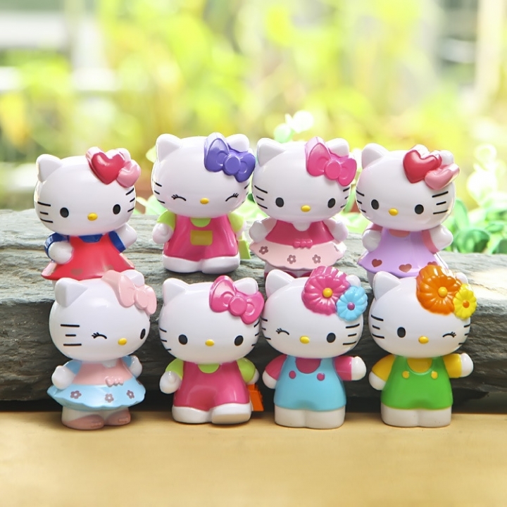 8 Models Le cat Cat Lady Creative Cartoon Hand Doll Decoration