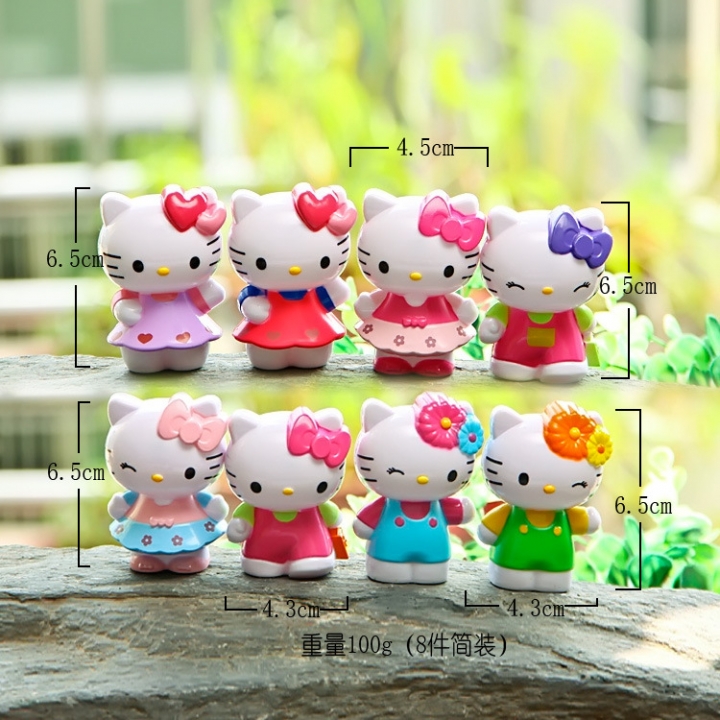 8 Models Le cat Cat Lady Creative Cartoon Hand Doll Decoration