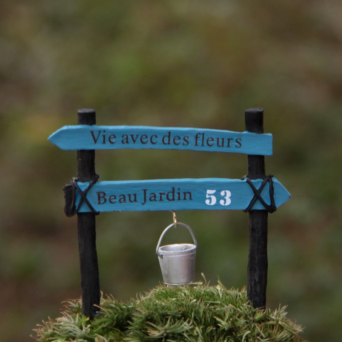Groceries Road Sign Bucket Gardening Moss Succulents Fresh Plugin Prop