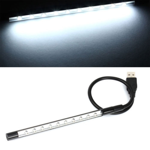 Flexible Ultra Bright Mini 10 LEDUSB Light Computer  For PC Laptop Computer Convenient for reading
