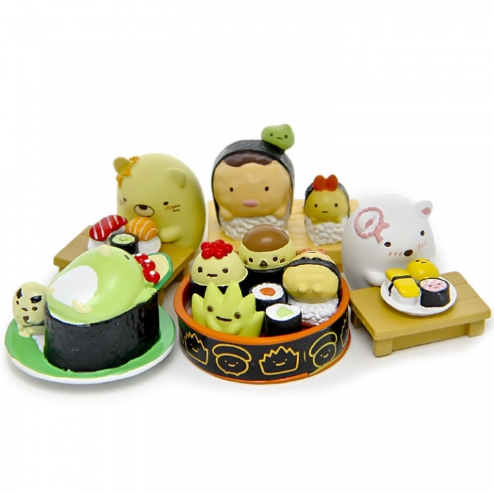 Groceries Corner Biological Cute Couple Cat Bear Sushi Beautiful table Food Version Landscaping Doll