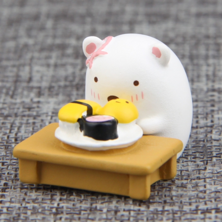 Groceries Corner Biological Cute Couple Cat Bear Sushi Beautiful table Food Version Landscaping Doll
