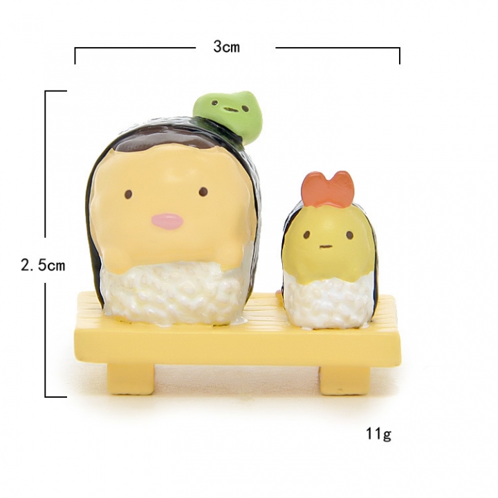 Groceries Corner Biological Cute Couple Cat Bear Sushi Beautiful table Food Version Landscaping Doll