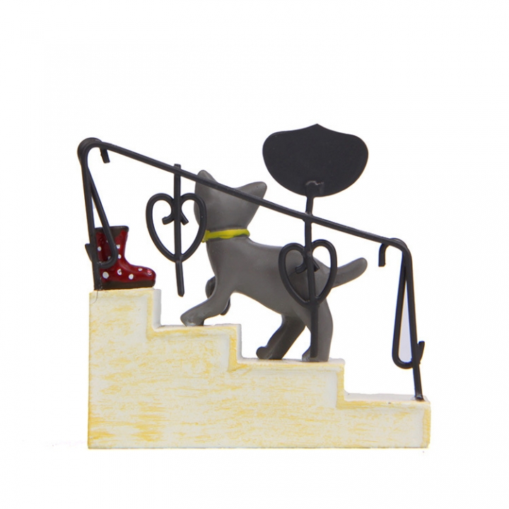 Groceries Cat Stairs Iron Art Fence Moss Succulents Small fresh Flower insert Shooting Prop