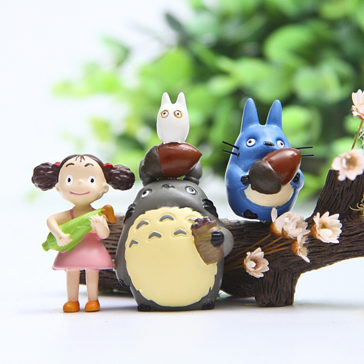 Totoro Holding corn Xiaomei Rubber fruit DIY gardening Micro landscape Landscaping Doll