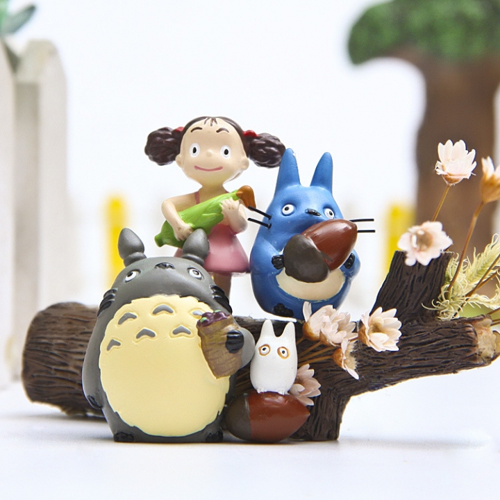 Totoro Holding corn Xiaomei Rubber fruit DIY gardening Micro landscape Landscaping Doll