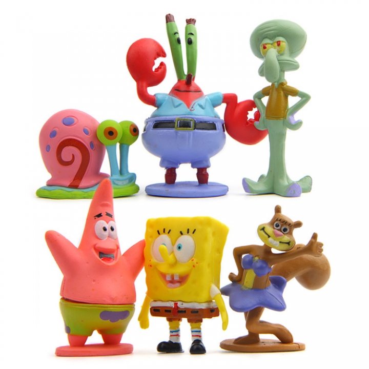 SpongeBob Send a Big star Snails Octopus Modeling Hand Diy Wild Landscaping Doll