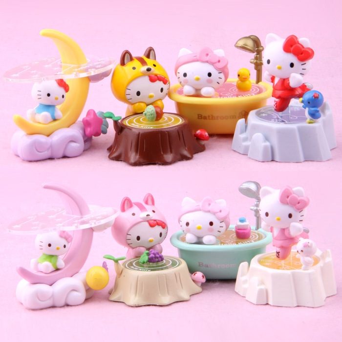 Cat And Cat Moon Bathtub Modeling Creative Cartoon Hand Doll Decoration