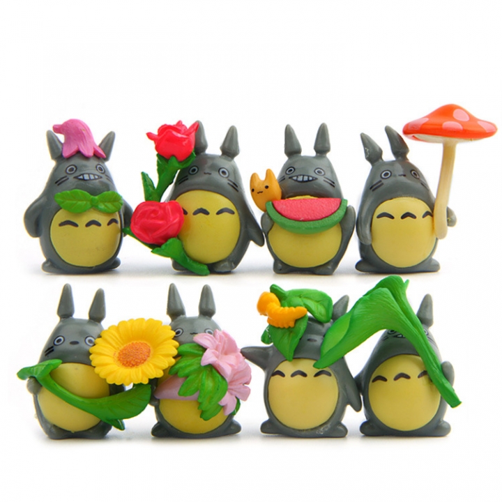 Totoro Jili cat Rose Green leaf Mushroom Hand Micro landscape gardening Succulents Landscaping Doll