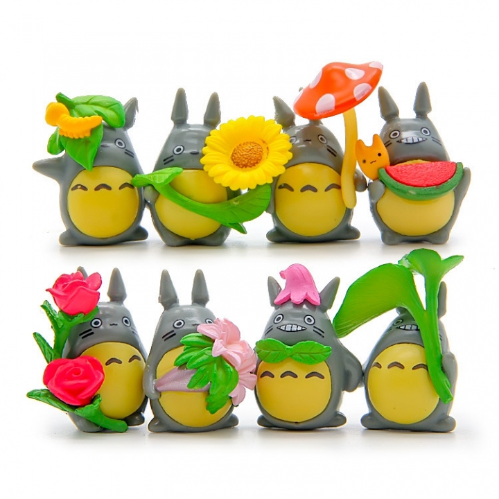 Totoro Jili cat Rose Green leaf Mushroom Hand Micro landscape gardening Succulents Landscaping Doll