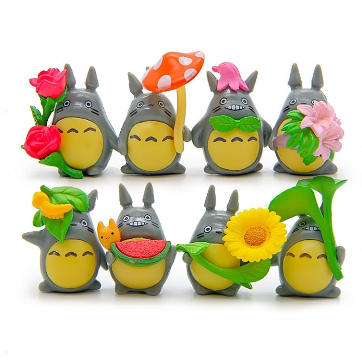 Totoro Jili cat Rose Green leaf Mushroom Hand Micro landscape gardening Succulents Landscaping Doll