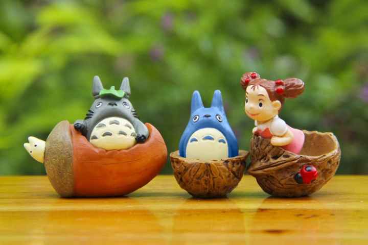 Totoro Classic version Walnut Xiaomei Rubber fruit DIY Hand Micro landscape Landscaping Doll