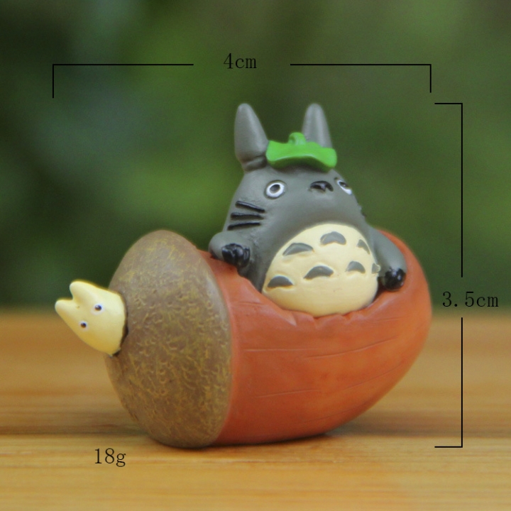 Totoro Classic version Walnut Xiaomei Rubber fruit DIY Hand Micro landscape Landscaping Doll
