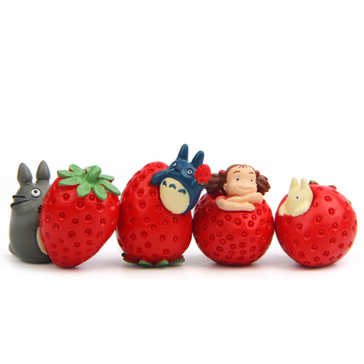 Jili cat Strawberry Combination Xiaomei Totoro Hand DIY Wild Gardening Landscaping Doll