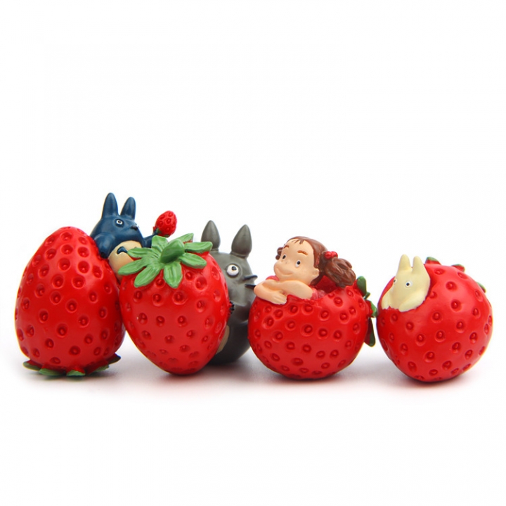 Jili cat Strawberry Combination Xiaomei Totoro Hand DIY Wild Gardening Landscaping Doll