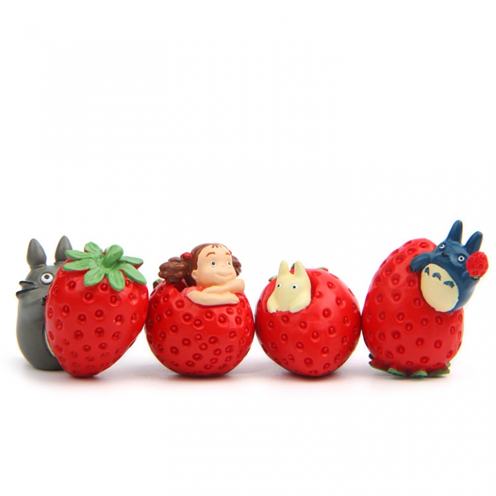 Jili cat Strawberry Combination Xiaomei Totoro Hand DIY Wild Gardening Landscaping Doll