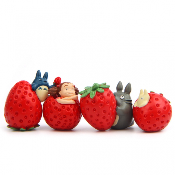 Jili cat Strawberry Combination Xiaomei Totoro Hand DIY Wild Gardening Landscaping Doll