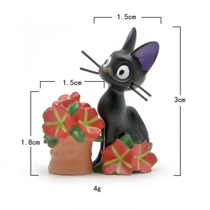 Witch Home Delivery Black cat Wind Chimes Hand DIY Micro landscape Landscaping Doll