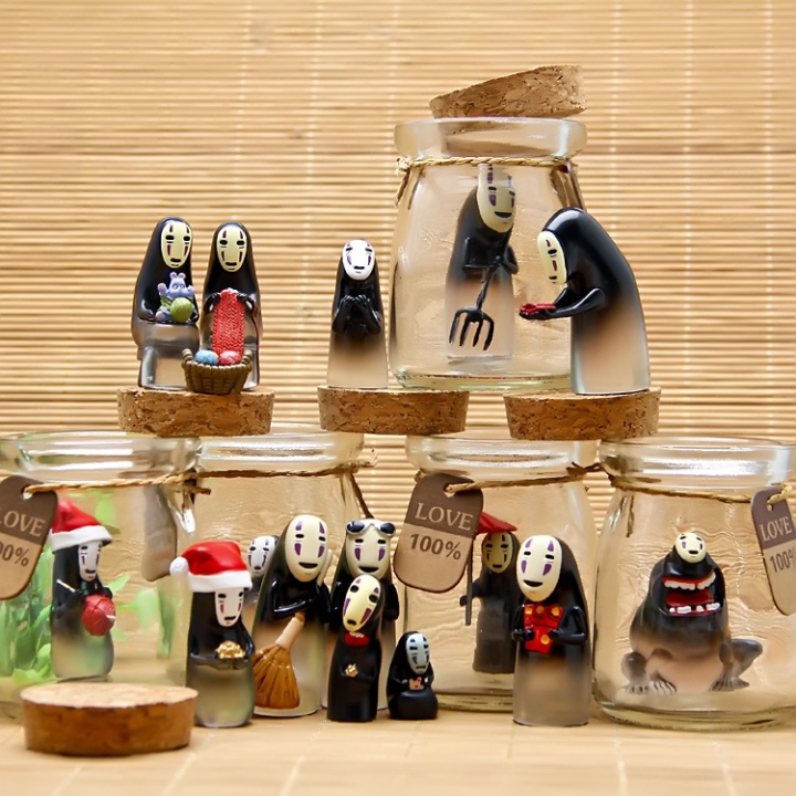 Spirited Away Faceless man Wishing bottle drifting bottle glass Ecological bottle