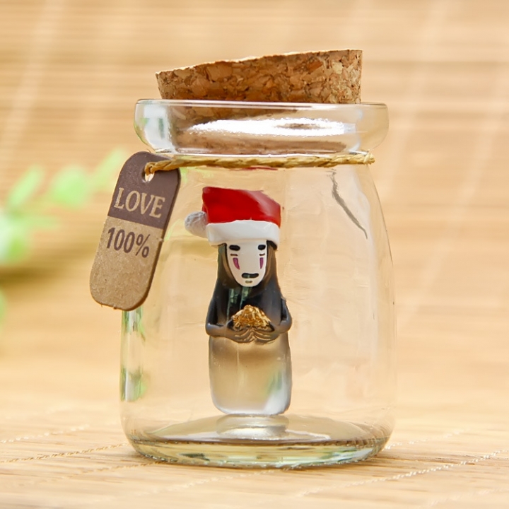 Spirited Away Faceless man Wishing bottle drifting bottle glass Ecological bottle