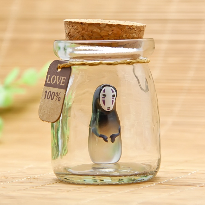 Spirited Away Faceless man Wishing bottle drifting bottle glass Ecological bottle